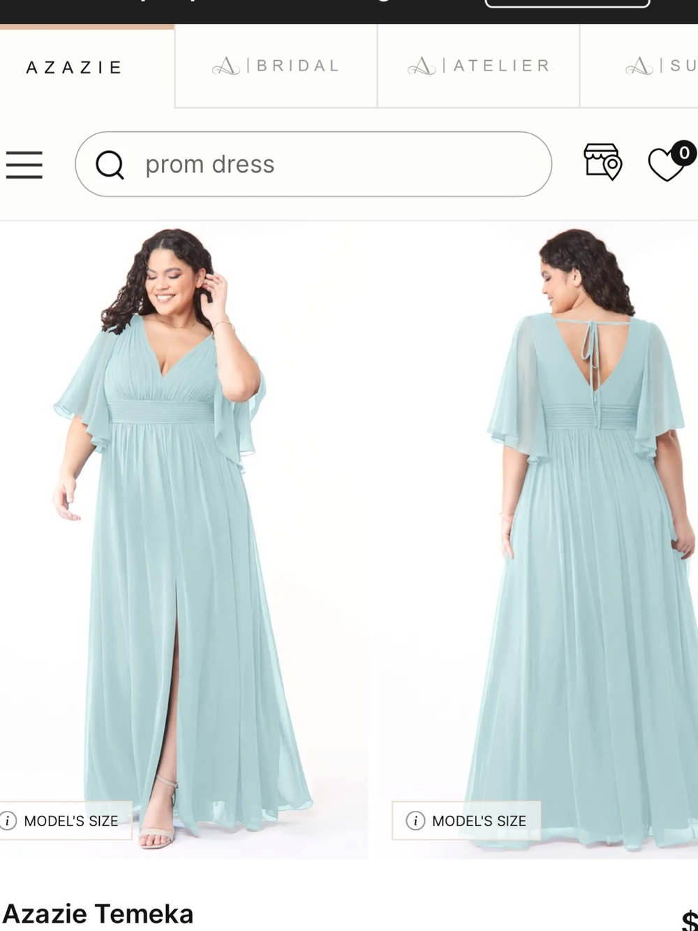 NWT AZAZIE TEMEKA Pine A-Line Ruched Chiffon Dress Sea Glass size 16
